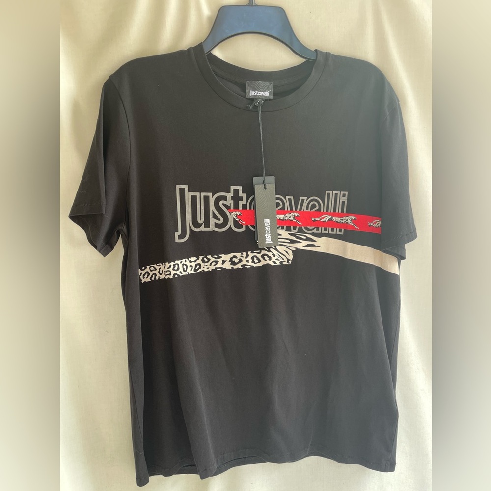Just Cavalli men’s size M black t-shirt new with tag